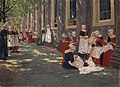 Max Liebermann: Dvůr amsterodamského sirotčince, 1881/1882