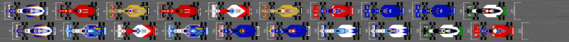 Schéma de la grille de départ du Grand Prix d'Europe 1996
