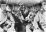 Soldiers from the 1st Parachute Battalion in a C-47 in 1944