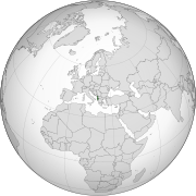 Situation géographique de l'Albanie