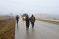 Albanian army convoy on patrol