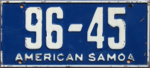 Номерной знак Американского Самоа 1945 года 96 ~ 45.png