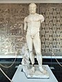 An ancient Roman bust of Hercules hero of Roman mythology.