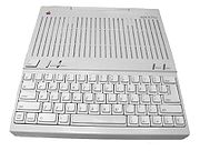 The Apple IIc Plus, an 8-bit revision of the original portable but with faster CPU, 3½-inch floppy and built-in power supply. It was the last of the Apple II line.