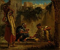 Eugène Delacroix, Arabes jouant aux échecs (ru) (1847-1848).
