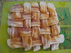 The woven bacon base