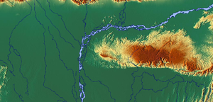 Relief map of the Brahmaputra system