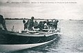Le retour du bateau de sauvetage de Pontusval après la tempête (début XXe siècle, carte postale ND Photo).