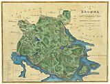 Kongl. General Landtmäteri Contoirets karta från 1829: Karta övfer Bromma Socken uti Stockholms län och Sollentuna härad