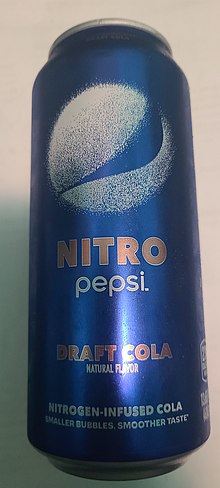 Can of Nitro Pepsi on a white background