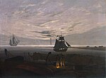 カスパー・ダーヴィト・フリードリヒ『バルト海の夕べ』1831年 ノイエ・マイスター絵画館所蔵