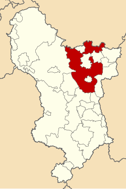 Chesterfield Rural District, Derbyshire (1970).svg