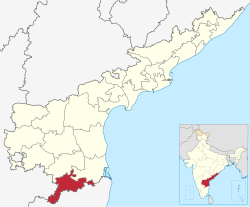 Location of ചിറ്റൂർ ജില്ല ചിത്തൂർ ജില്ല