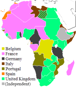 Az afrikai gyarmatok 1914-ben