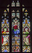 Stained glass in the west window