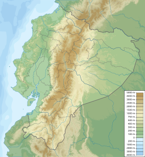 Map showing the location of Cotopaxi National Park