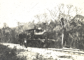 Fotografia da Estrada de Ferro Príncipe do Grão-Pará em construção, a primeira ferrovia brasileira. Sob a guarda do Arquivo Nacional.