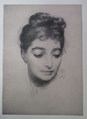 Фелікс Бракмон. «Жіночий портрет», літографія, 1899 р., серія «Сучасний естамп»