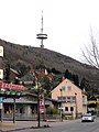 Fernmeldeturm Jakobsberg von Hausberge betrachtet