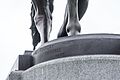Foundry mark on the Equestrian statue of George Washington. (Boston Public Garden)