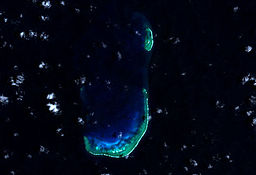 Satellitbild över Frederick Reefs