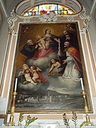 U quaddru du Badaraccu cun in bassu a vista du Burghettu. In prinsipiu stu quaddru u l'êa inta capella da Madonna di Angeli, in regiun Cazasse.