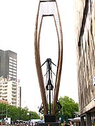 Escultura de metal en Rotterdam