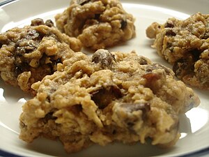 High Fiber Oatmeal Raisin Chocolate Chip Cookies.