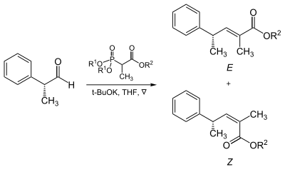 Example of the Horner-Wadsworth-Emmons reaction with branched phosphonates