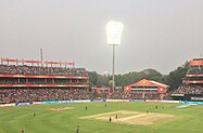 The Indian Premier League, one of the biggest sports league in the world, and the biggest league for T20 cricket, which is the most popular British-origin sport in South Asia. IPL 2017 evening.jpg