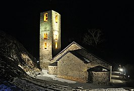 Night view of Sant Joan de Boí