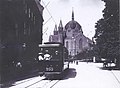 Akersgata ved Trefoldighetskirken, 1913