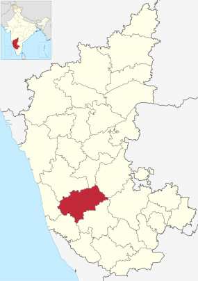 Positionskarte des Distrikts Chikkamagaluru