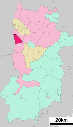 Lage Katsuragis in der Präfektur