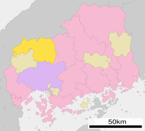 Lage Kita-Hiroshimas in der Präfektur