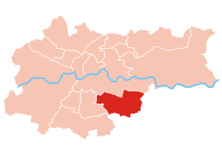 Расположение Bieanów-Prokocim в Кракове