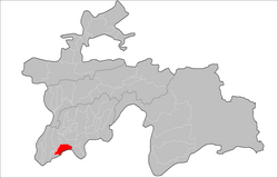 Location of the district in Tajikistan