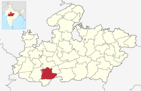 Localisation de District de Khandwa