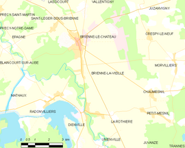Mapa obce Brienne-la-Vieille