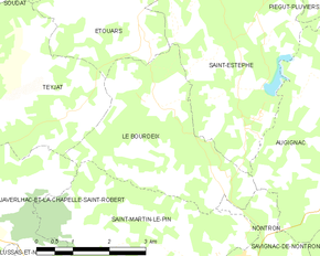 Poziția localității Le Bourdeix