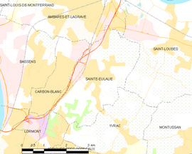 Mapa obce Sainte-Eulalie