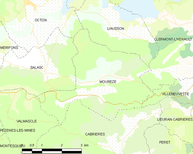 Poziția localității Mourèze
