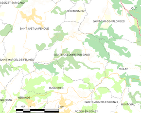 Poziția localității Sainte-Colombe-sur-Gand