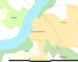 Mapa obce La Roche-Bernard