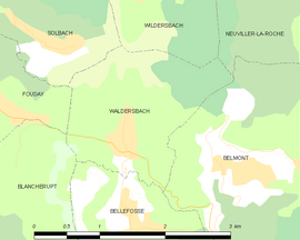 Mapa obce Waldersbach