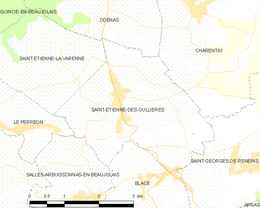 Saint-Étienne-des-Oullières - Localizazion