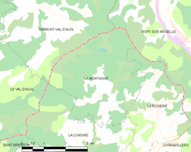 Mapa obce La Montagne
