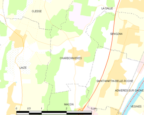 Poziția localității Charbonnières