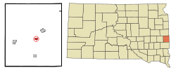 Moody County South Dakota Incorporated and Unincorporated areas Egan Highlighted.svg