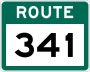 Route 341 marker